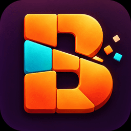 Orange and cyan Block Breaker puzzle-B icon