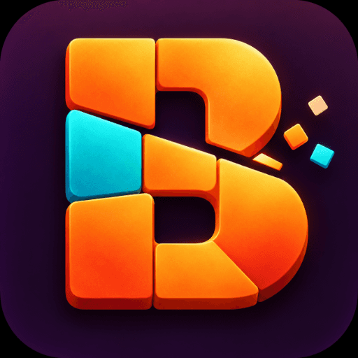 Block Breaker’s orange and cyan puzzle-B icon